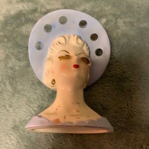 Vintage Lady Head Vase